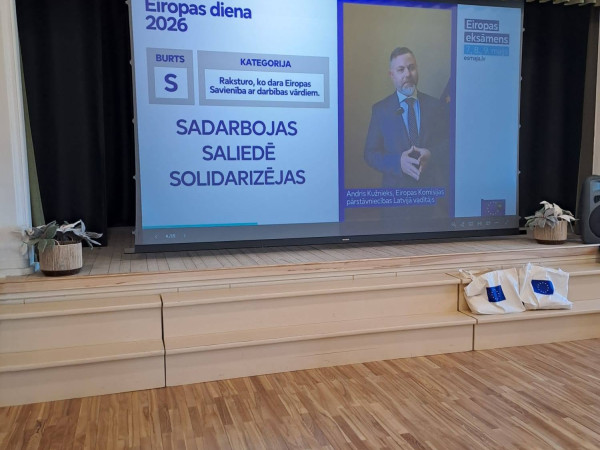 ES mājas Izglītības resursu centra vadītājas Lienes Valdmanes nodarbības par Eiropas Savienību